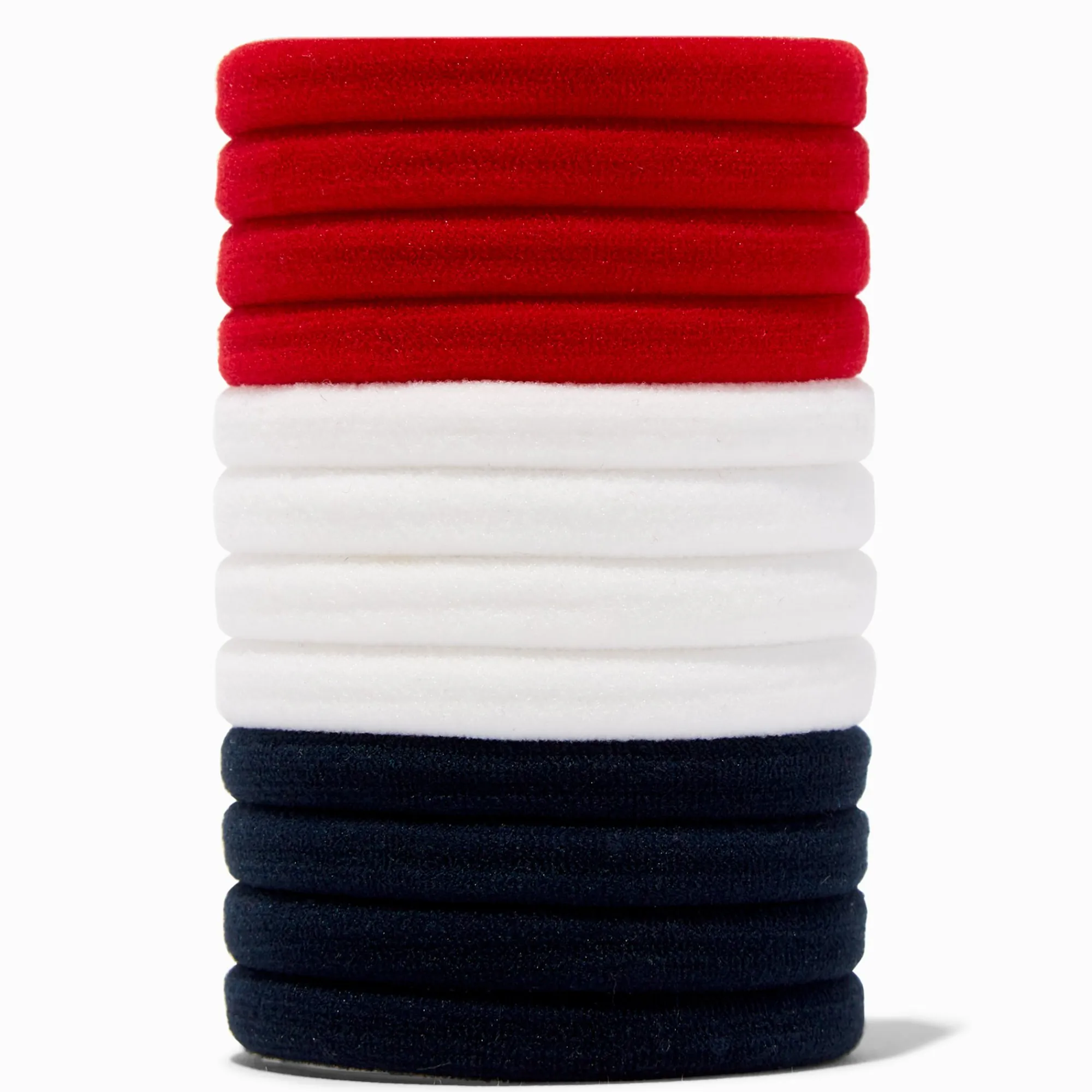 Claire's Élastiques-Élastiques rouges, blancs et noirs - Lot de 12