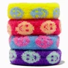 Claire's Élastiques-Élastiques roulés imprimé fluo - Lot de 4