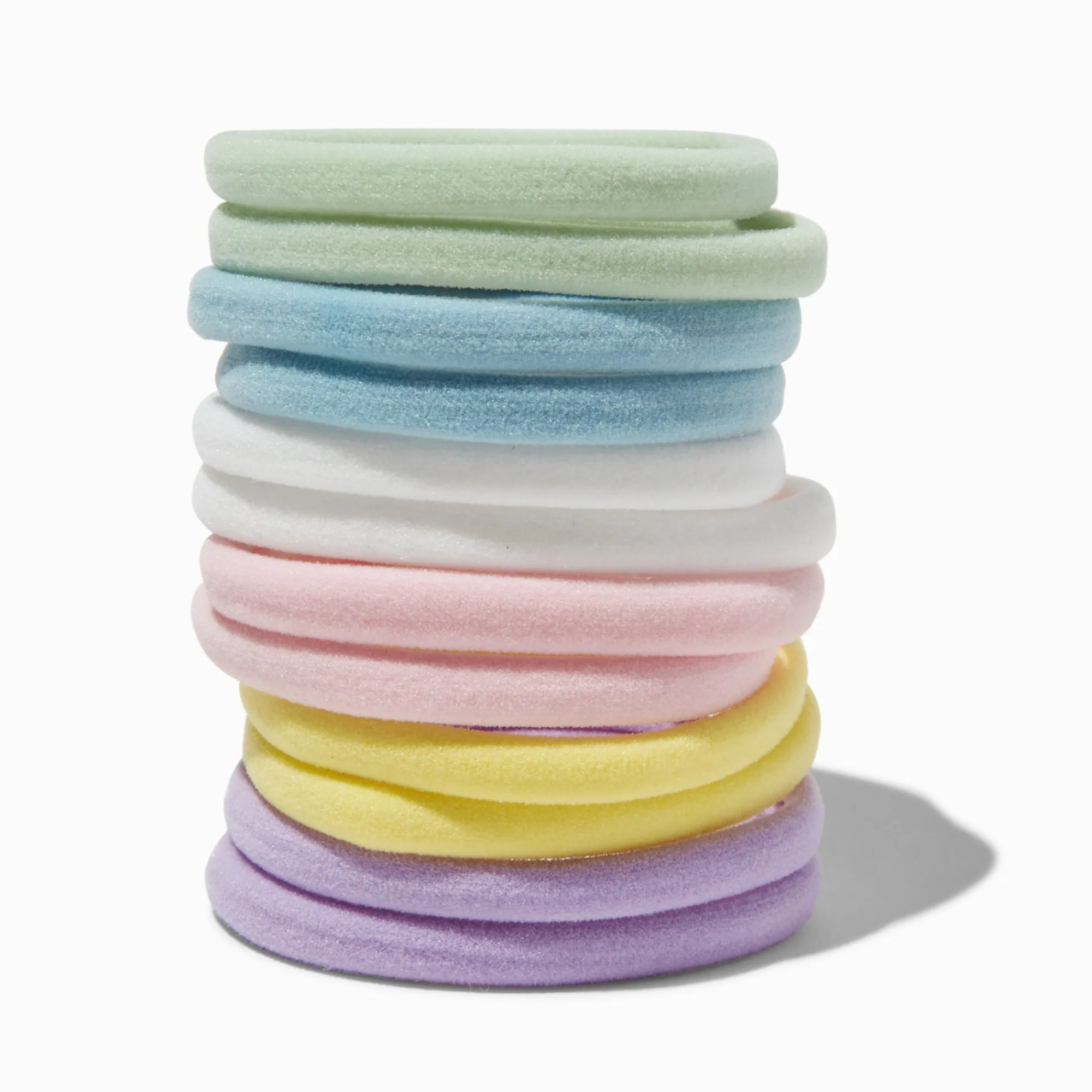 Claire's Élastiques-Élastiques roulés unis pastel - Lot de 12