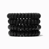 Claire's Élastiques Spirale-Élastiques à spirales noirs brillants et mats - Lot de 4