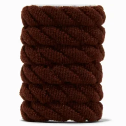 Claire's Élastiques-Élastiques swizzle marron - Lot de 6