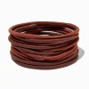Claire's Élastiques-Élastiques XL pour cheveux épais marron - Lot de 12