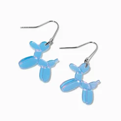 Claire's Pendantes-Light Blue Balloon Animal Drop Earrings
