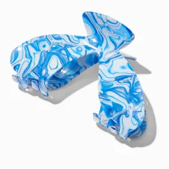 Claire's Barrettes Et Pinces-Light Blue Swirl 'V' Hair Claw