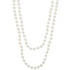 Claire's Colliers-Long collier perlé - Couleur ivoire