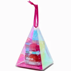 Claire's Lèvres-Lot de baumes à lèvres boule de Noël rose vif et corail - Lot de 2