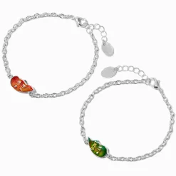 Claire's Bracelets-Lot de 2 bracelets d'humeur best friends à breloque en forme de cœur