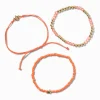 Claire's Bracelets-Lot de bracelets en perles de rocaille corail avec le mot « Courage » - Lot de 3