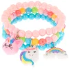 Claire's Bracelets-Lot de 3 bracelets perlés arc-en-ciel du Club Claire's