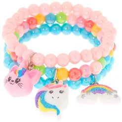 Claire's Bracelets-Lot de 3 bracelets perlés arc-en-ciel du Club Claire's