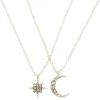 Claire's Colliers-Lot de 2 colliers à pendentifs célestes couleur argenté