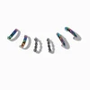 Claire's Anneaux-Lot de créoles empilables anodisées arc-en-ciel - Lot de 3