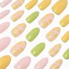 Claire's Ongles-Lot de faux ongles vegan stiletto citron - Lot de 24