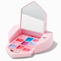 Claire's Lèvres-Lot de gloss bling-bling à ouverture mécanique en forme de cœur perles d'imitation Claire's Club
