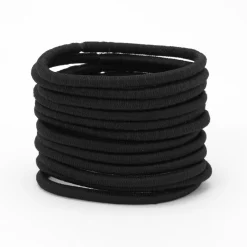 Claire's Élastiques-Lot de 12 élastiques à cheveux noirs de luxe