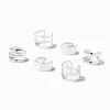 Claire's Bijoux De Piercing-Lot de 6 manchettes d'oreilles géométriques couleur argentée