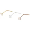 Claire's Clous D'oreilles|Bijoux Premium-Lot de 3 piercings de nez 22 g en métaux mixtes
