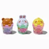 Claire's Lèvres-Lot de pots de gloss petits animaux nouilles porte-bonheur - Lot de 3