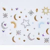 Claire's Paillettes Et Bijoux De Peau-Lot de strass pour le corps célestes métalliques couleur argentée et couleur dorée épais