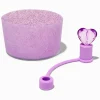 Claire's Gourdes Et Tasses-Lot fond de protection rose et bouchon pour paille cœur pour gourde - Lot de 2