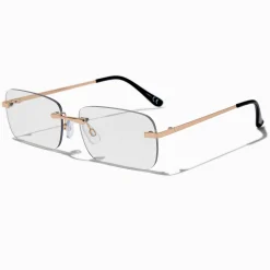 Claire's Lunettes-Lunettes avec verres dégradés rectangulaires couleur dorée