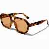 Claire's Lunettes-Lunettes de soleil aviateur écaille de tortue marron