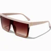 Claire's Lunettes-Lunettes de soleil écran barre brun clair
