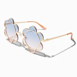 Claire's Lunettes-Lunettes de soleil à fleurs en métal