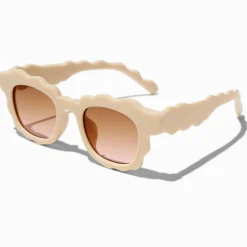 Claire's Lunettes-Lunettes de soleil géométriques nude