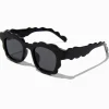 Claire's Lunettes-Lunettes de soleil géométriques noires
