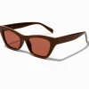 Claire's Lunettes-Lunettes de soleil œil de chat brun clair