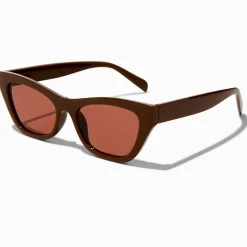 Claire's Lunettes-Lunettes de soleil œil de chat brun clair