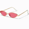 Claire's Lunettes-Lunettes de soleil métalliques fines œil de chat roses