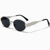 Claire's Lunettes-Lunettes de soleil métalliques ovales fini écaille de tortue noir