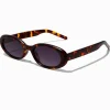 Claire's Lunettes-Lunettes de soleil ovales écaille de tortue