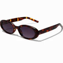 Claire's Lunettes-Lunettes de soleil ovales écaille de tortue