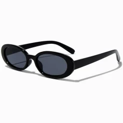 Claire's Lunettes-Lunettes de soleil ovales noires