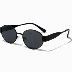 Claire's Lunettes-Lunettes de soleil ovales noires
