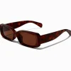 Claire's Lunettes-Lunettes de soleil rectangulaires écaille de tortue