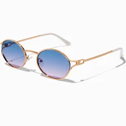 Claire's Lunettes-Lunettes de soleil rondes avec dégradé couleur dorée