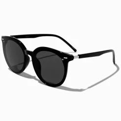 Claire's Lunettes-Lunettes de soleil rétro rondes et noires
