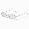 Claire's Lunettes-Lunettes fines à verres transparents ovales couleur argentée