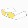Claire's Lunettes-Lunettes ovales ondulées jaunes