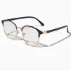 Claire's Lunettes-Lunettes à verres transparents noirs et couleur doré rose avec réduction de la lumière bleue