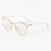Claire's Lunettes-Lunettes à verres transparents avec ligne de sourcils transparente