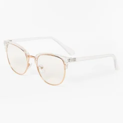 Claire's Lunettes-Lunettes à verres transparents avec ligne de sourcils transparente
