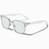 Claire's Lunettes-Lunettes à verres transparents bleu clair avec réduction de la lumière bleue