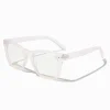 Claire's Lunettes-Lunettes à verres transparents rectangulaires rose clair