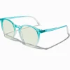 Claire's Lunettes-Lunettes à verres transparents rétro dégradé bleu avec réduction de la lumière bleue