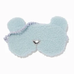 Claire's Masques Sommeil-Masque de sommeil en sherpa ours bleu